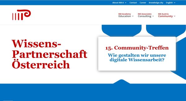 15. Community-Treffen der Wissenspartnerschaft